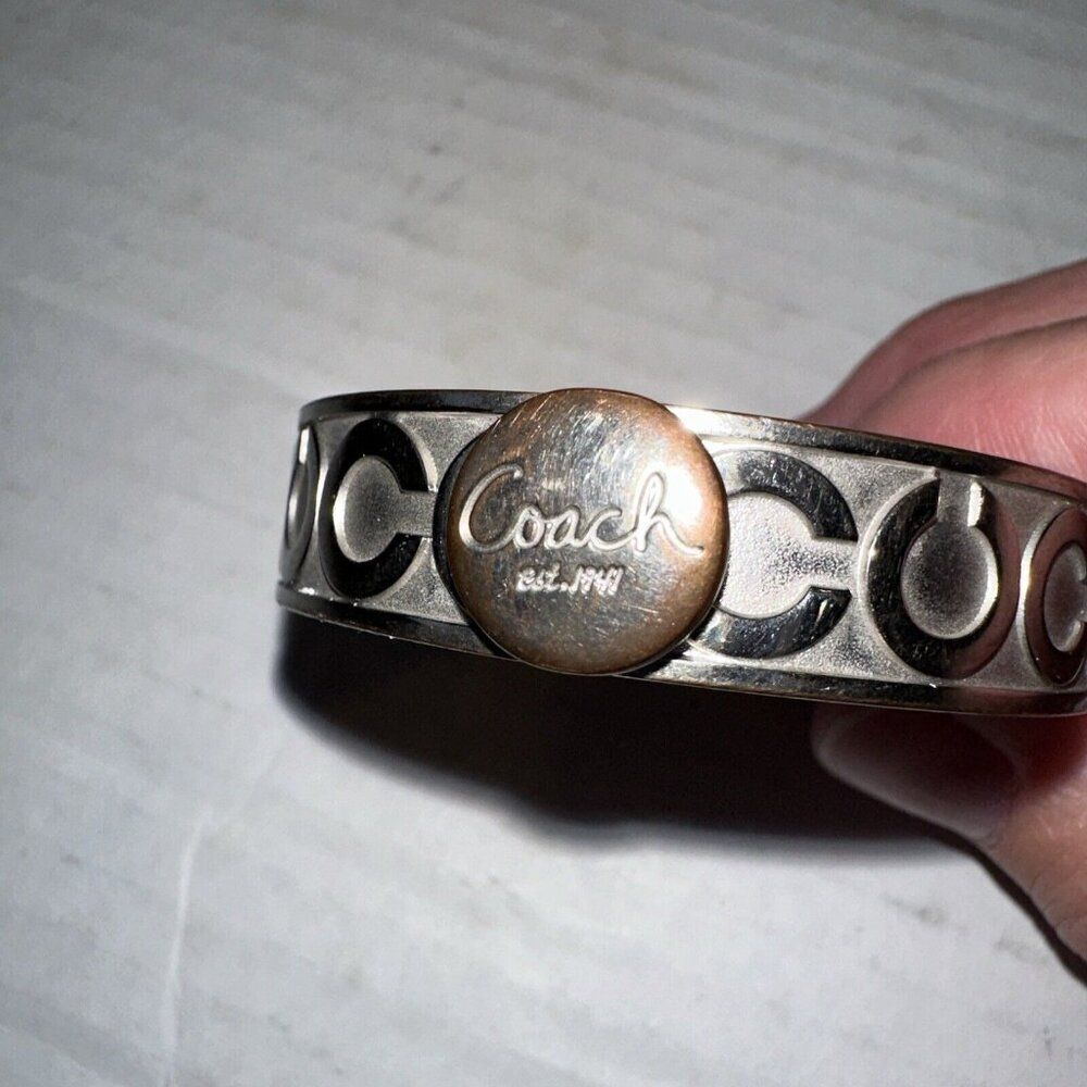 COACH Signature C logo bangle bracelet